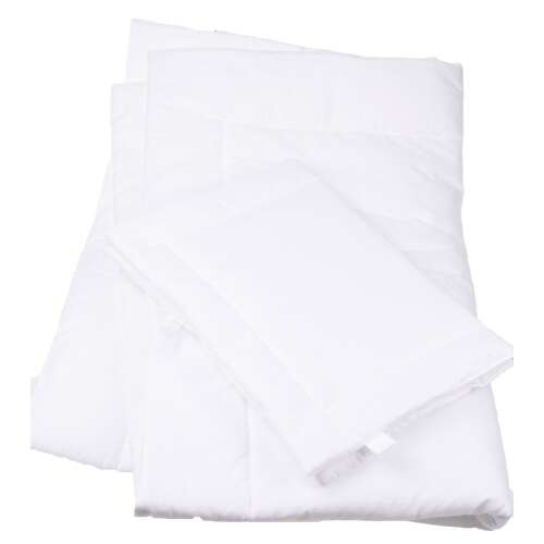 Fehér 100% pamut 2 részes gyerek ágynemű garnitúra, 100x135 cm