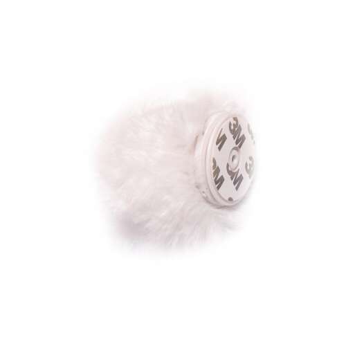 White fluffy phone case pompom, Pamponas brand