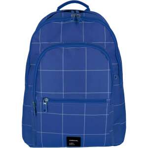 Unequal Azul ergonomic backpack for kids, blue with white grid pattern - Preschool Backpack, Bag