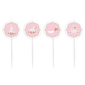 4 Princess Birthday Candles, Princess Themed Cake Candles, Princess Cake Toppers, Princess Birthday Party Decorations - Birthday Candle & Cake Topper