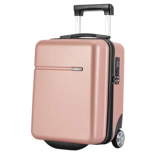 Bontour CabinOne kis bőrönd a wizzairnek  RoseGold színben (40x30x20 cm)