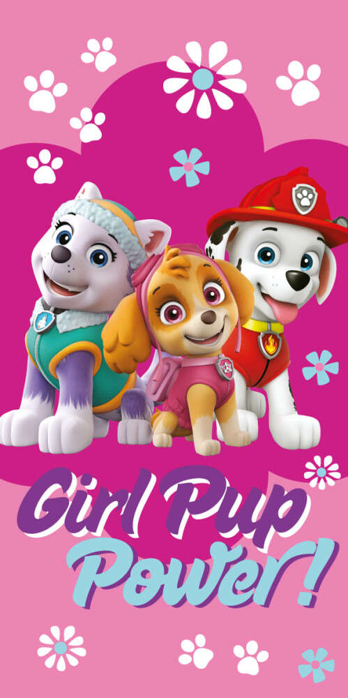 Osuška Paw Patrol Girl Power, plážová osuška 70x140cm