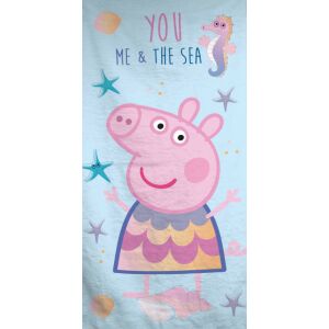 Peppa Pig 'You, Me & The Sea' Beach Towel 70x140cm - Bath Towel, Washcloth, Hooded Towel