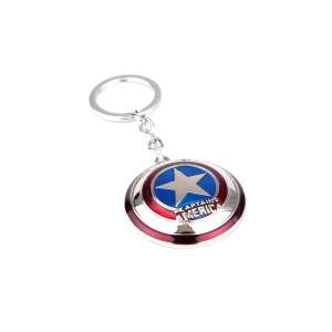 Brelok do kluczy z tarczą Kapitana Ameryki, metalowy brelok, brelok Avengers - Brelok do kluczy