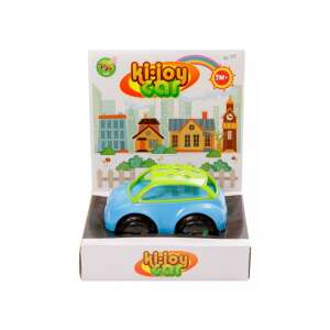 Ki-Joy Синя и зелена бебешка играчка кола с тракащи колела, 13 cm - Nonbrand Игра кола