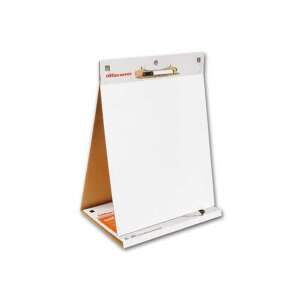 Office Depot 20 Blatt tragbarer Flipchart-Block, weiß, mit Ständer, für Präsentationen und Meetings - Office Depot