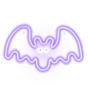 Neon plexi LED lámpa, Flying Bat, falra akasztható, lila, Forever Light FPNE11 90069699 