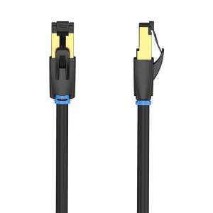 Vention 1m Cat 8 SFTP Ethernet cable, black, high speed, gold plated connectors - FTP Cable
