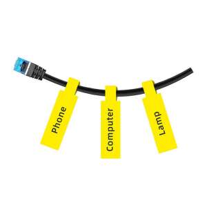 Niimbot Yellow Cable Labels for Phone, Computer, Lamp - Label sticker