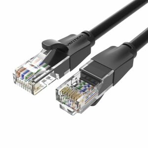 Vention IBEBF 1m Black Cat6 UTP Ethernet Cable - Cable