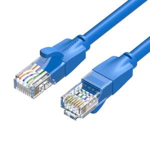 Vention IBELD 0.5m Blue Cat6 UTP Cable Angled View - Cable