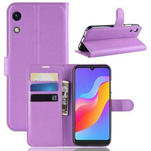 Notesz tok / flip tok - LILA - asztali tartó funkciós, oldalra nyíló, rejtett mágneses záródás, bankkártyatartó zseb, szilikon belső - HUAWEI Honor Play 8A 90073794 - Telefontok