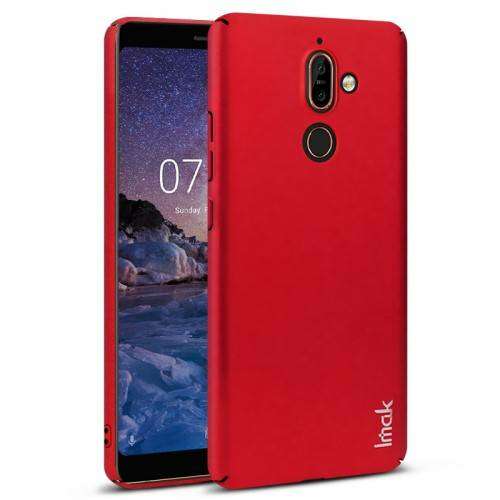 Piros IMAK JAZZ SKIN műanyag telefontok NOKIA 7 plus (2018) készülékhez - Imak