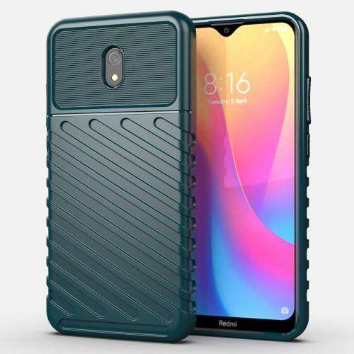 Zöld szilikon telefontok Xiaomi Redmi 8A-hoz, OTT! THUNDER SERIES, védőtok texturált mintával - OTT!