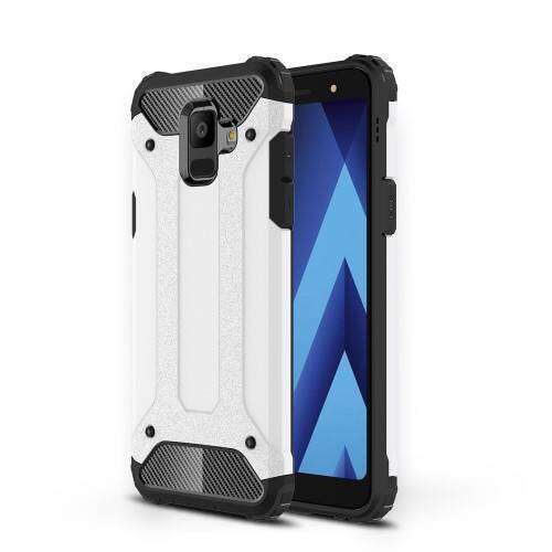 OTT! MAX DEFENDER műanyag védő tok / hátlap - FEHÉR - szilikon belső, ERŐS VÉDELEM! - SAMSUNG SM-A600F Galaxy A6 (2018) 90087381 - OTT!