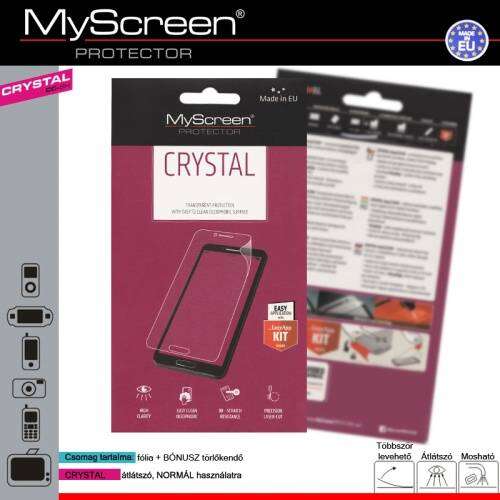 MyScreen Crystal kijelzővédő fólia LG K10 (K420N) okostelefonhoz, törlőkendővel