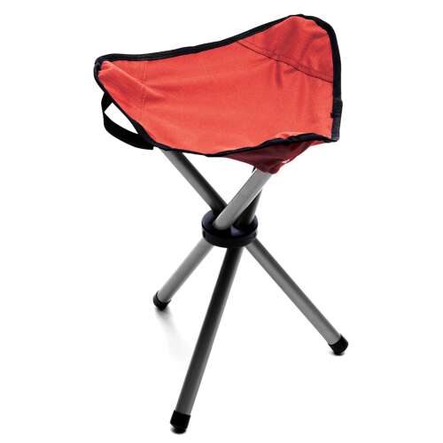 Kemping szék összecsukható háromlábú horgász szék piros 34432090