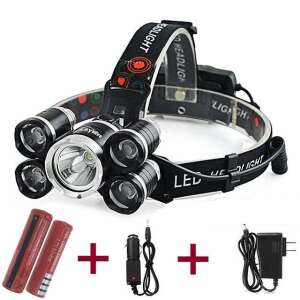 Akumulátorová LED čelovka s 5 lampami s vysokým jasom