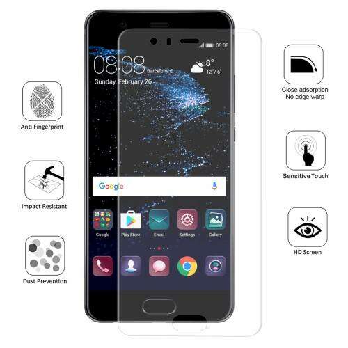 HAT PRINCE képernyővédő fólia HUAWEI P10 Plus-hoz, ultra tiszta, 0.1mm, 2.5D, teljes képernyő védelem