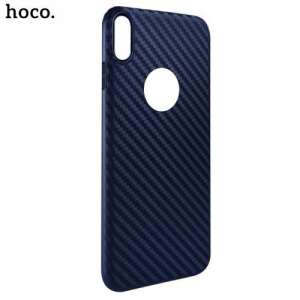 HOCO DELICATE SHADOW szilikon tok Apple iPhone XS Max-hez, sötétkék, karbon mintával - Hoco