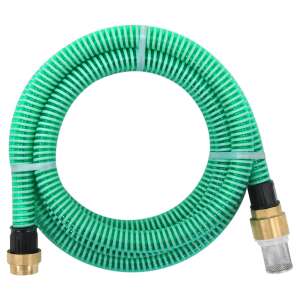 vidaXL furtun de aspirație PVC verde cu conectori din alamă 1,1" 5 m - Irigare