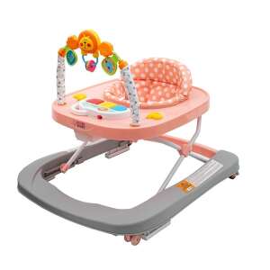 Gyerek bébikomp New Baby szilikon kerekekkel Forest Kingdom Pink 90112249 Fejlesztő játék babáknak - Fényeffekt
