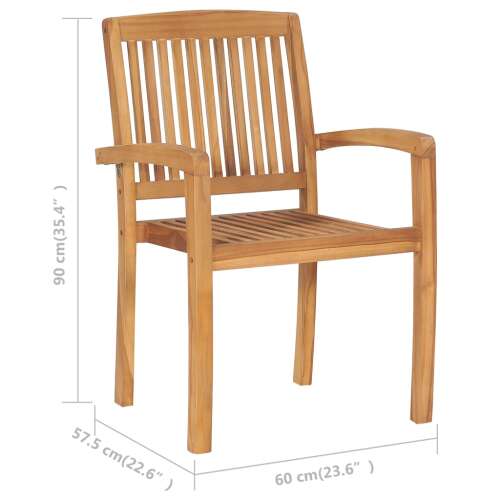 vidaXL teak kerti szék méretekkel - Kerti szék