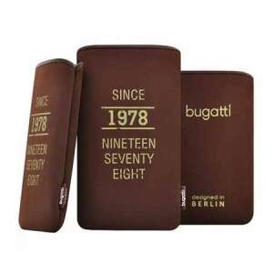 Bugatti Slimcase álló tok, pouch SL méret, fa - barna - gyári - Bugatti