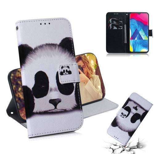 Panda mintás Samsung Galaxy M10 telefontok, flip tok mágneses záródással - Telefontok