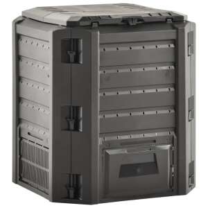 vidaXL 380L fekete komposztáló, oldalnézet - Komposztáló