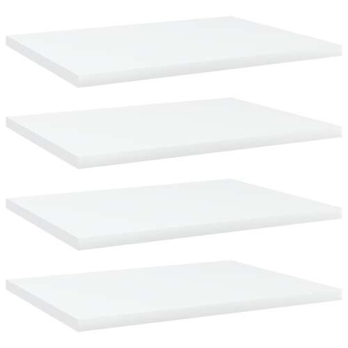 vidaXL 4 db fehér forgácslap könyvespolc 40 x 30 x 1,5 cm