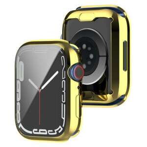 APPLE Watch Series 7 (41mm), Series 8 (41mm), Series 9 (41mm), Okosóra szilikon védőtok, előlapvédős, Galvanizált Arany 90145054 