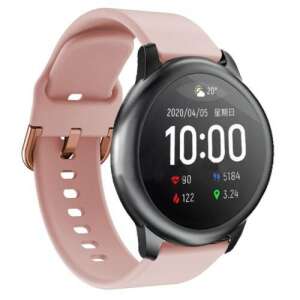 Rózsaszín szilikon okosóra szíj Xiaomi Haylou Solar okosórához - Okosóra szíj