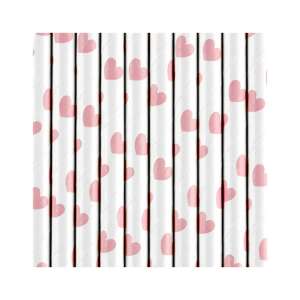 Słomki papierowe, j. róż, 19,5cm (1 op. / 10 szt.) 90152709 - Przygotowywanie koktajli