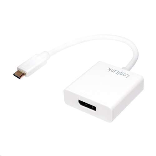 Adapter LogiLink USB-C na DisplayPort, UA0246A, do podłączania urządzeń USB-C do wyświetlaczy DisplayPort