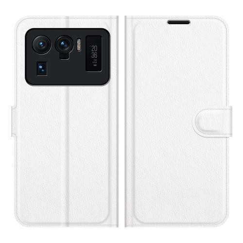 Fehér Xiaomi Mi 11 Ultra pénztárca tok kártyatartóval és állvány funkcióval - Telefontok
