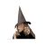 Wicked Witch boszorkány jelmez szett, nő viseli a kalapot, orrot, állat, fogakat és körmöket
