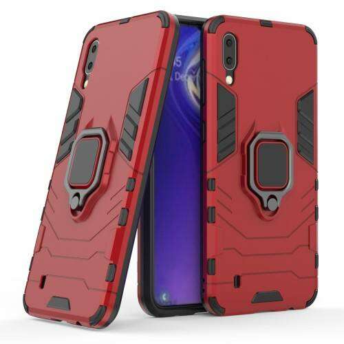 Piros TRANSFORM PRO telefontok gyűrűtartóval Samsung Galaxy M10-hez - OTT!