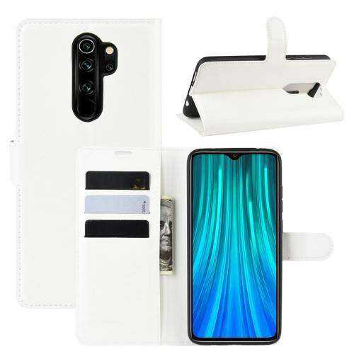 WALLET notesz tok / flip tok - FEHÉR - asztali tartó funkciós, oldalra nyíló, rejtett mágneses záródás, bankkártyatartó zseb, szilikon belső - Xiaomi Redmi Note 8 Pro 90164360 - Telefontok