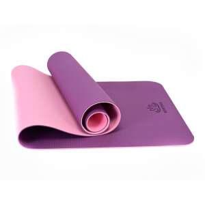 Jógamatrac 6mm, Környezetbarát jógaszőnyeg, Csúszásmentes Edzőszőnyeg, Lila | BONTOUR