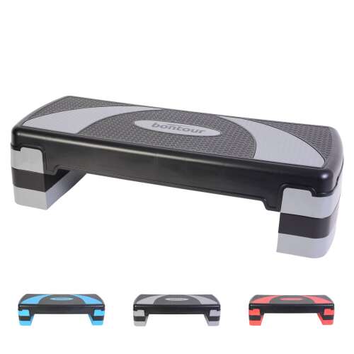 BONTOUR Nagy Aerobic Step Pad, 10/15/20cm állítható magassággal és csúszásmentes felülettel