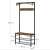 Rusztikus ruhafogas 80 x 32 x 178,5cm coat rack with shoe storage, rustic brown, showing dimensions