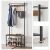 VASAGLE Rustic Hall Tree Adjustable Feet and Hook Detail