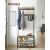 Rustic Coat Rack with Shoe Storage 70 x 32 x 175 cm, Brown 34495573