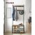 Rustic Coat Rack with Shoe Storage 70 x 32 x 175 cm, Brown 34495573
