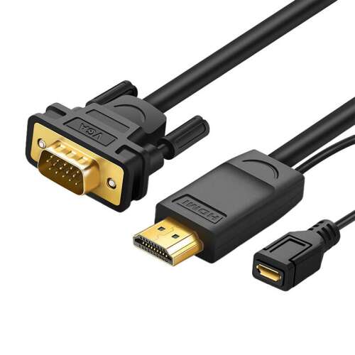 UGREEN HDMI - VGA adapter kábel, 1.5m, fekete