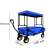 Размери на сгъваема синя градинска количка с навес