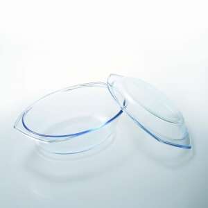 Termisil CLASSIC 2.9L ovális üveg sütőedény fedővel, 27x19x8 cm - Főzőedény & Sütőedény