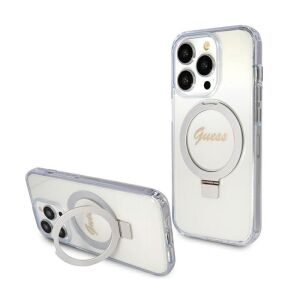 Guess iPhone 15 Pro Max case with MagSafe ring stand, multiple angles - Guess
