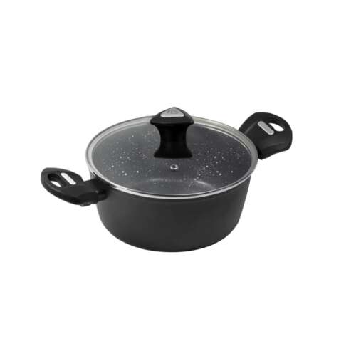 Carl Schmidt Sohn Marburg 16 cm-es lábas tapadásmentes bevonattal, 1L, fekete, fedővel